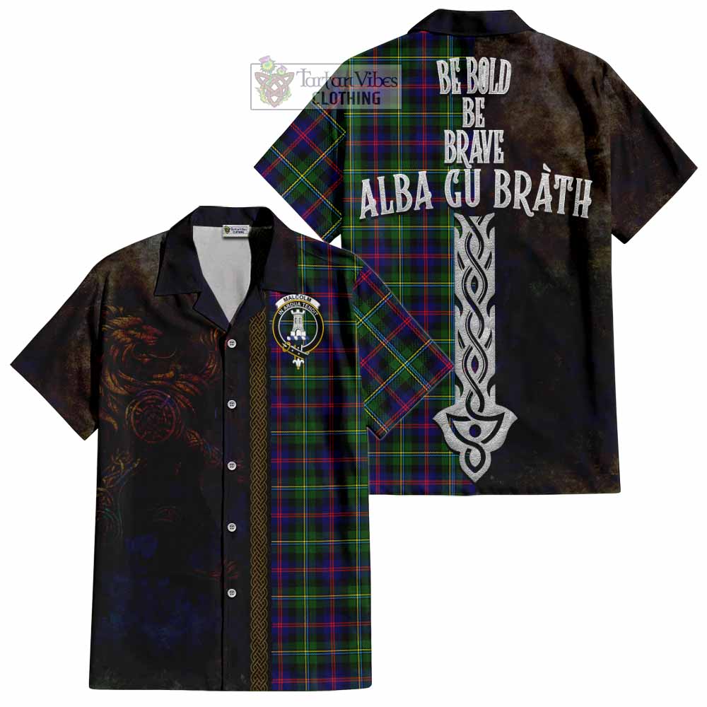 Malcolm Tartan Family Crest Hawaiian Shirt Alba Gu Brath Be Brave Lion Ancient Style - Tartan Vibes Clothing