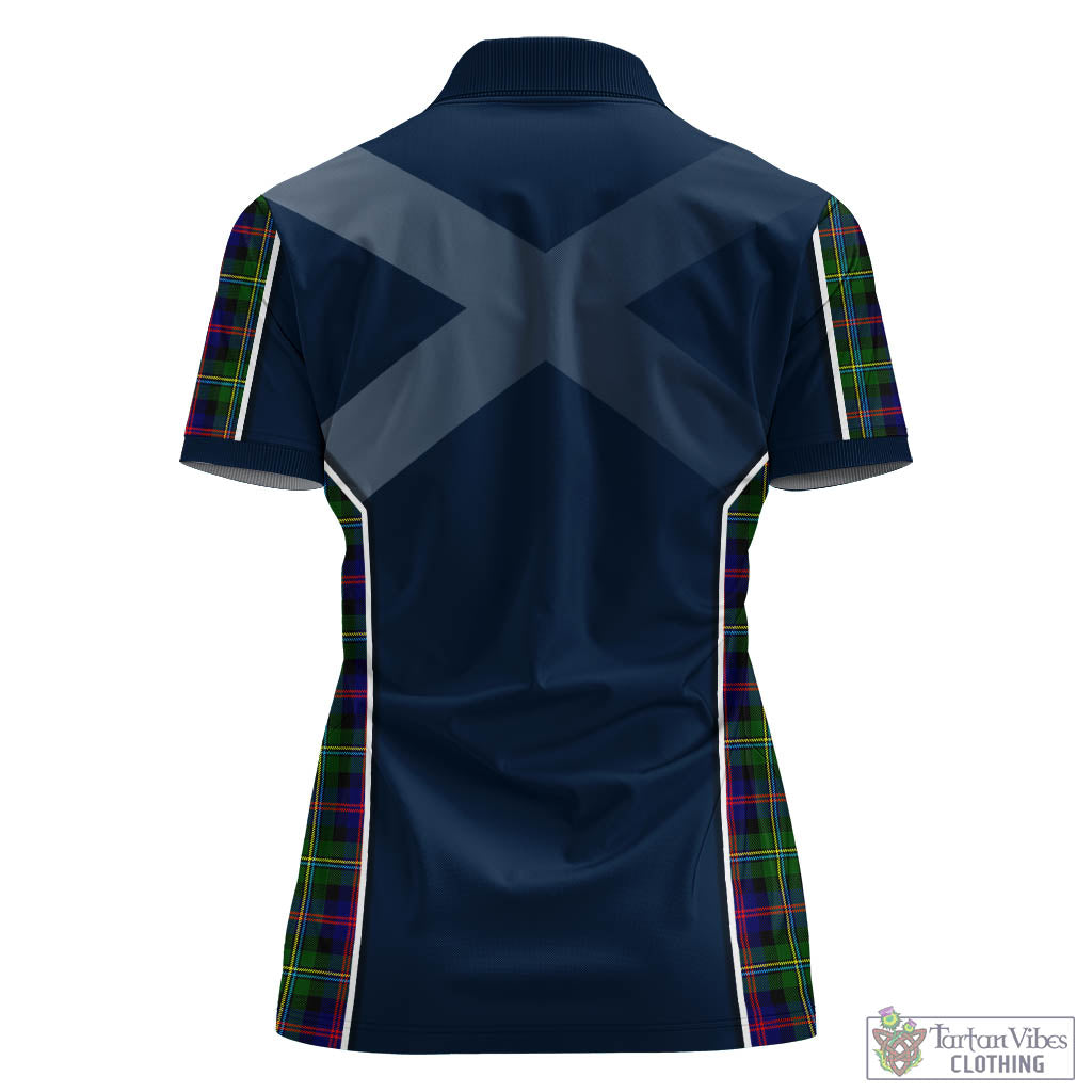 Malcolm Tartan Women's Polo Shirt with Family Crest and Lion Rampant Vibes Sport Style - Tartan Vibes Clothing