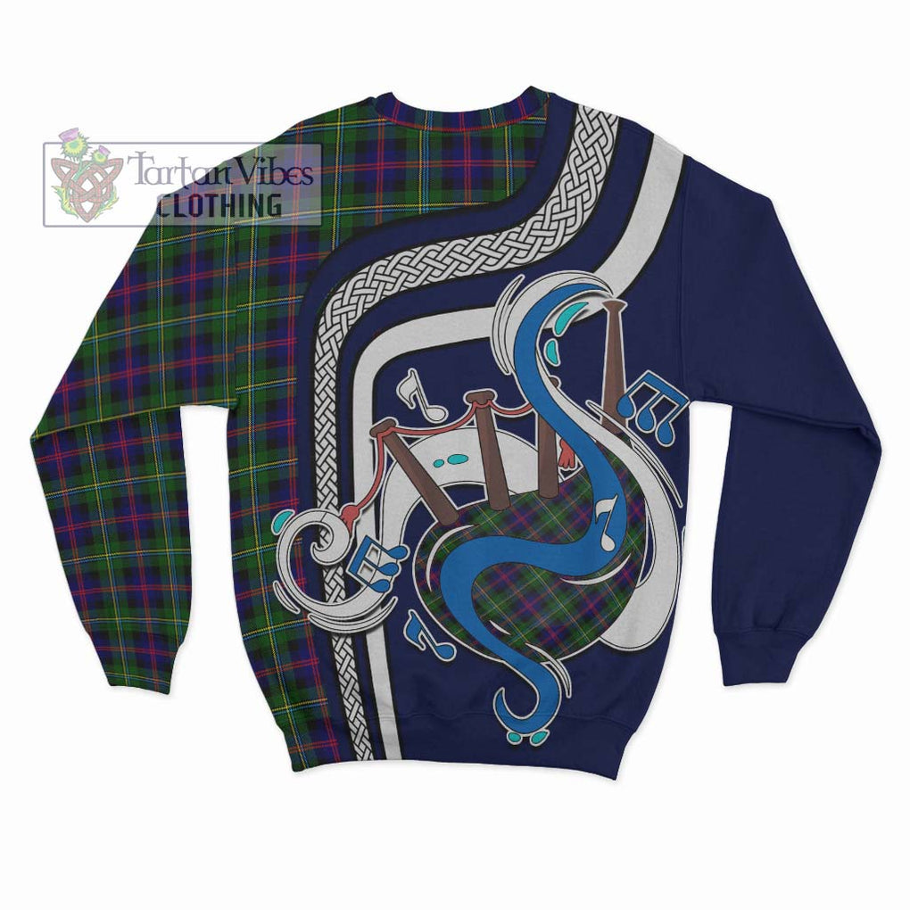 Tartan Vibes Clothing Malcolm Tartan Sweatshirt with Epic Bagpipe Style