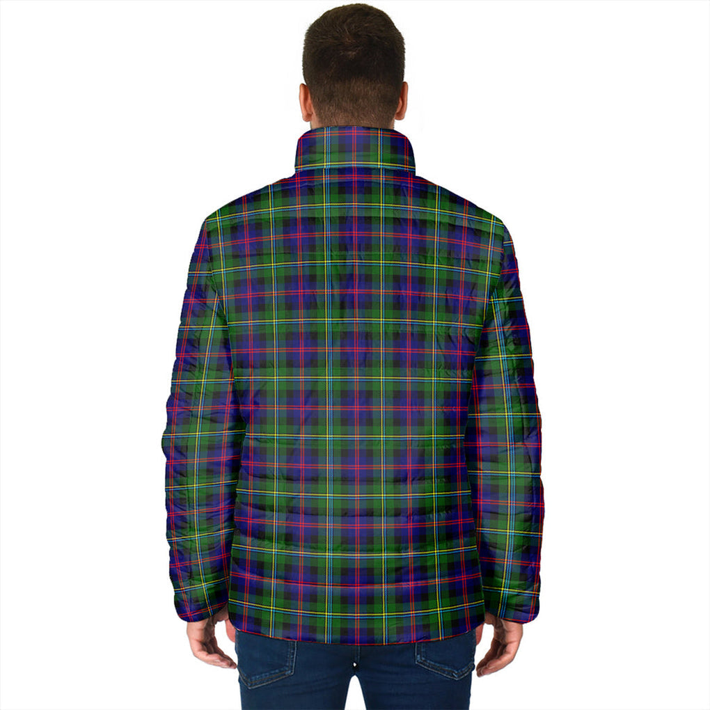 Malcolm Tartan Padded Jacket with Family Crest - Tartan Vibes Clothing