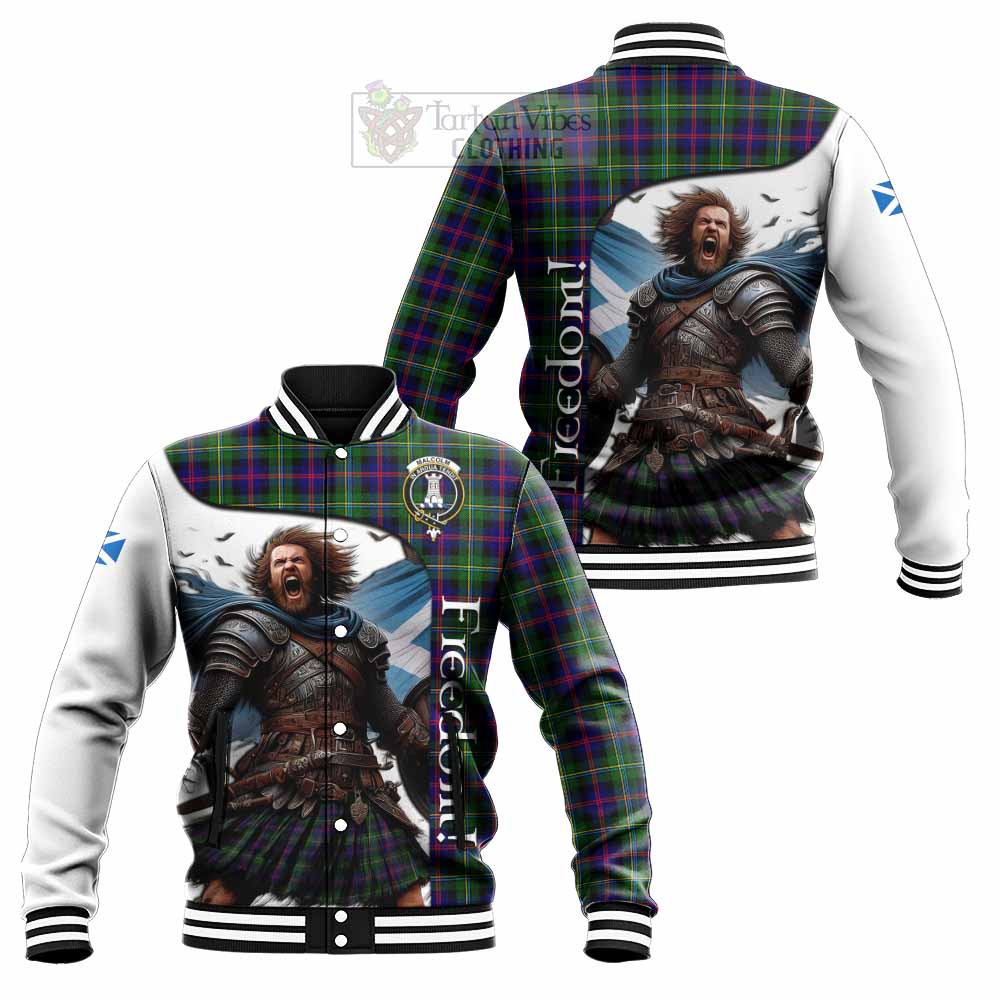 Tartan Vibes Clothing Malcolm Crest Tartan Baseball Jacket Inspired by the Freedom of Scottish Warrior