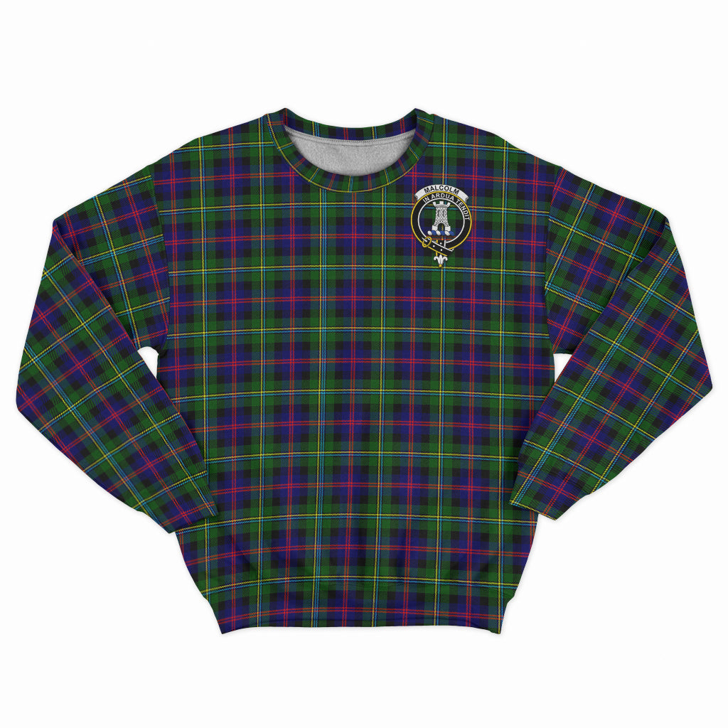 Malcolm Tartan Sweatshirt with Family Crest - Tartan Vibes Clothing