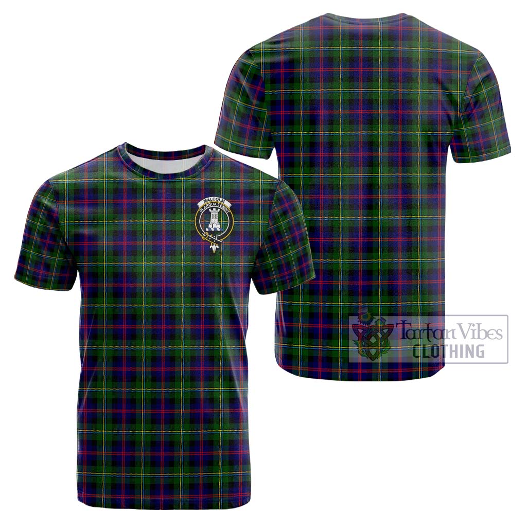 Tartan Vibes Clothing Malcolm Tartan Cotton T-Shirt with Family Crest