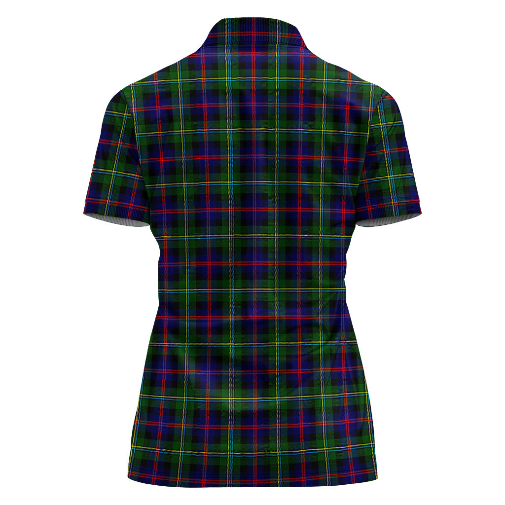 Malcolm Tartan Polo Shirt with Family Crest For Women - Tartan Vibes Clothing