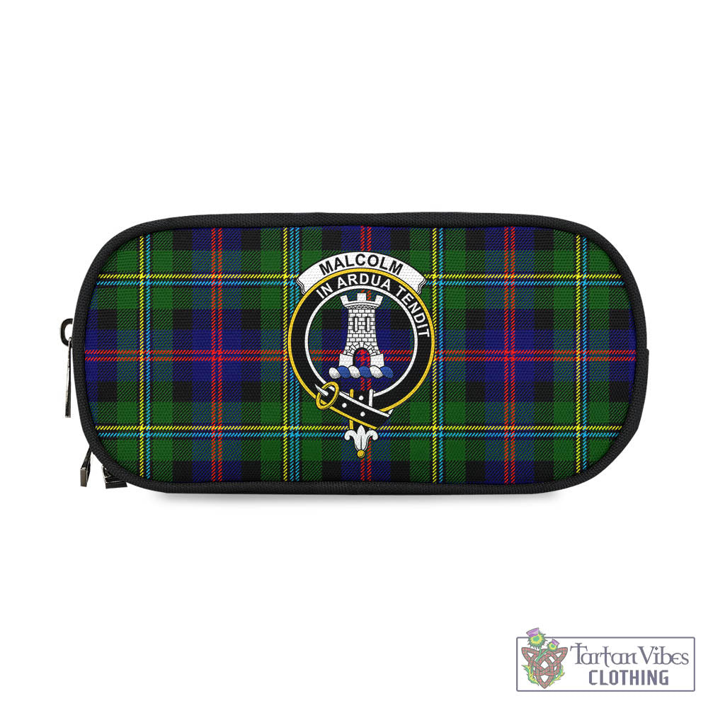 Tartan Vibes Clothing Malcolm Tartan Pen and Pencil Case with Family Crest