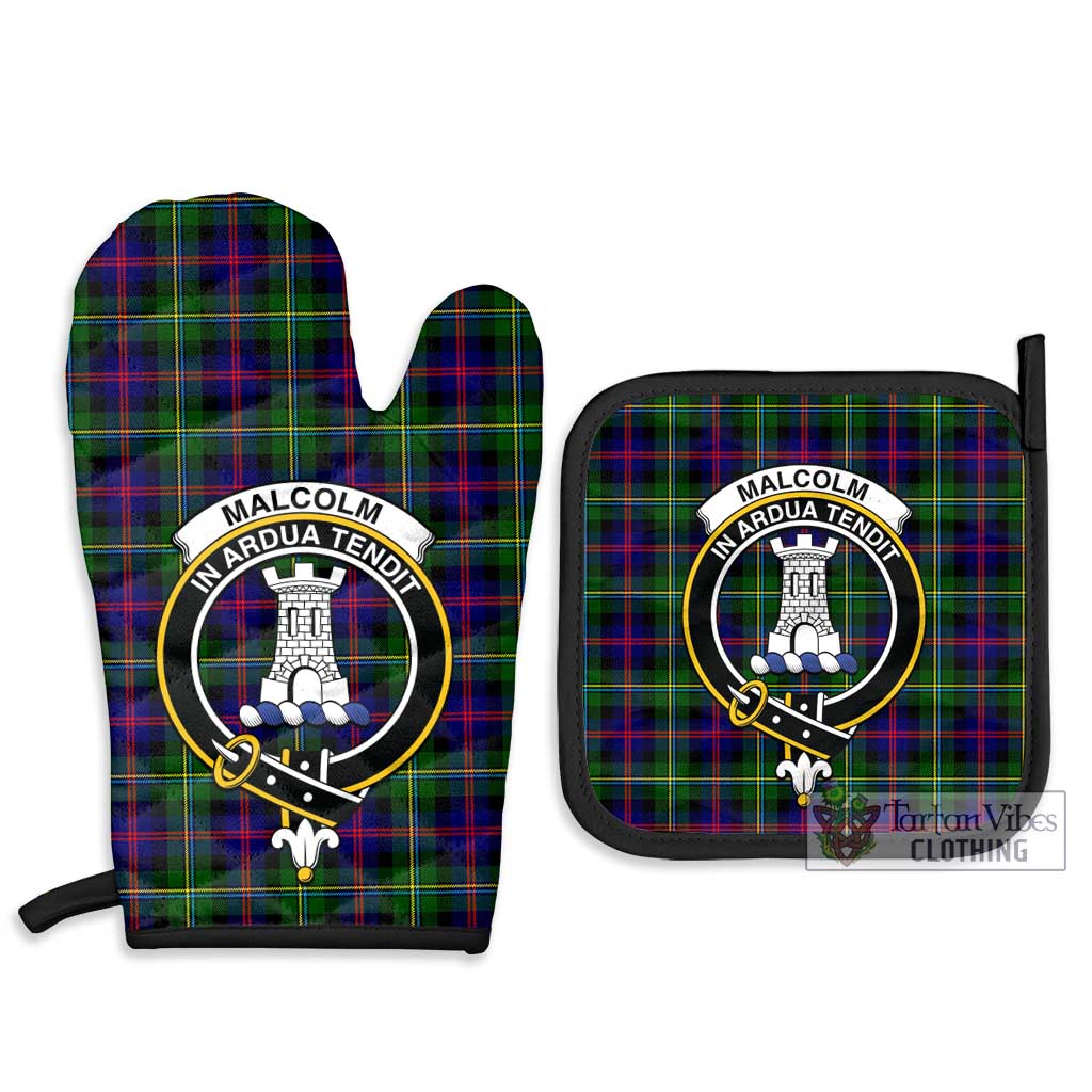 Tartan Vibes Clothing Malcolm Tartan Combo Oven Mitt & Pot-Holder with Family Crest