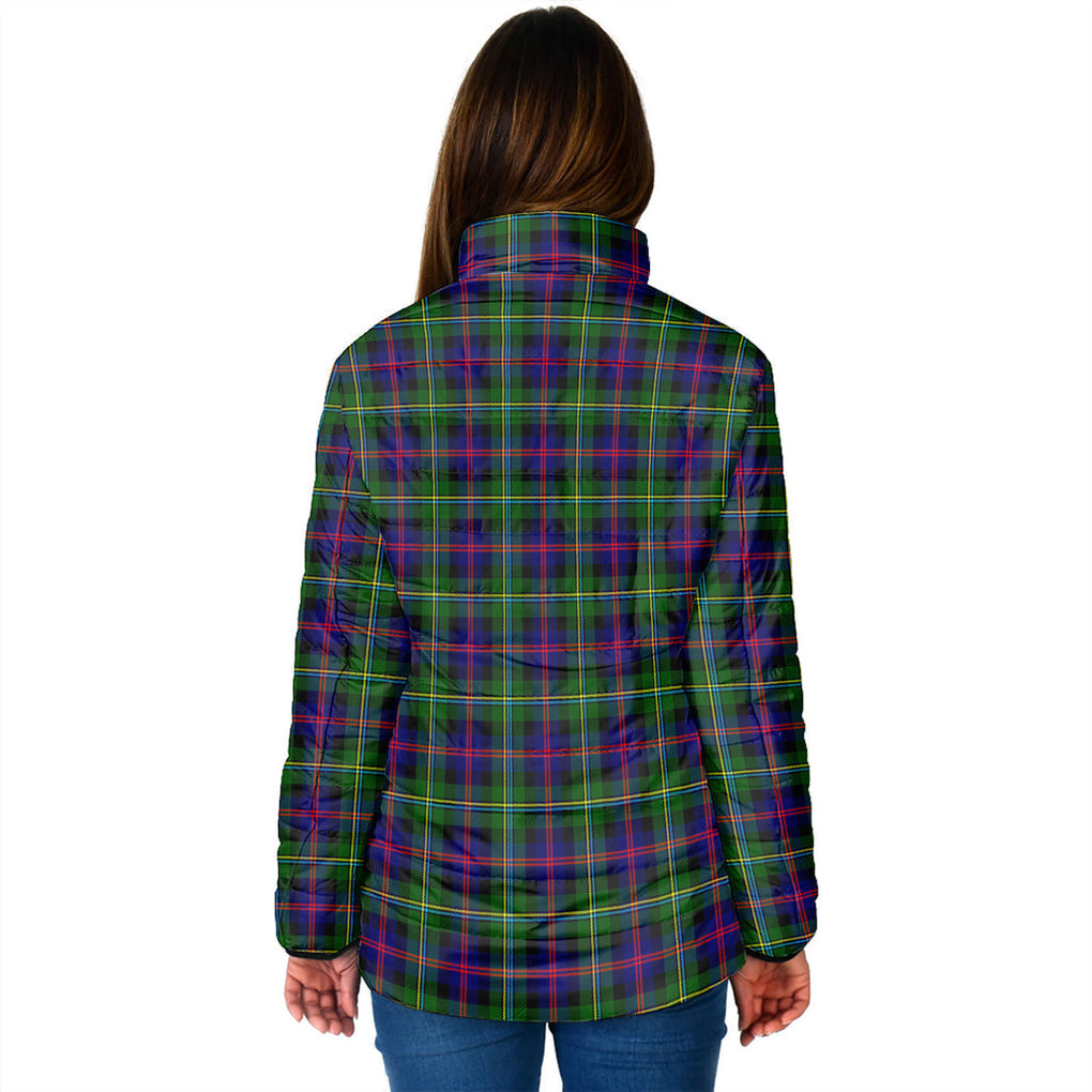 Malcolm Tartan Padded Jacket with Family Crest - Tartan Vibes Clothing