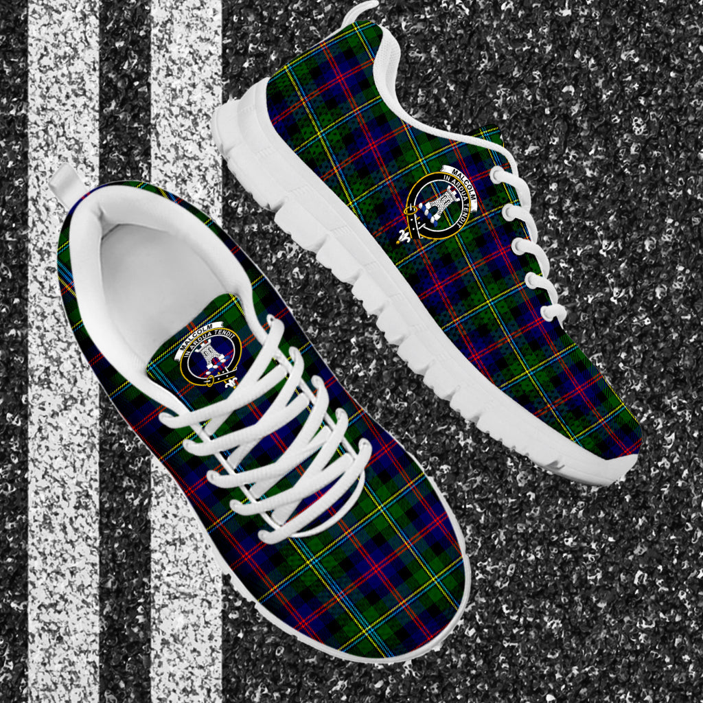 Malcolm Tartan Sneakers with Family Crest - Tartan Vibes Clothing