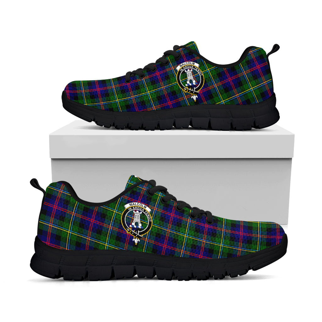 Malcolm Tartan Sneakers with Family Crest - Tartan Vibes Clothing