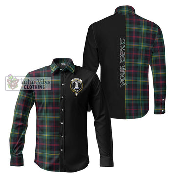 Malcolm Modern Tartan Long Sleeve Button Shirt with Family Crest and Half Of Me Style