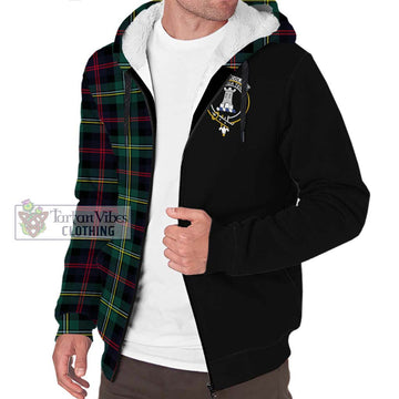 Malcolm Modern Tartan Sherpa Hoodie with Family Crest and Half Of Me Style