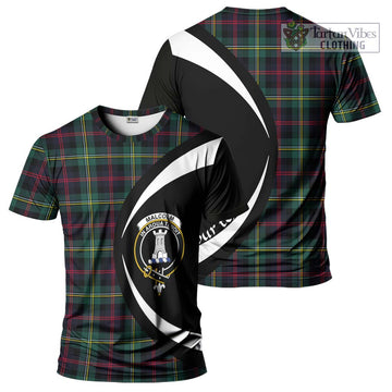 Malcolm Modern Tartan T-Shirt with Family Crest Circle Style