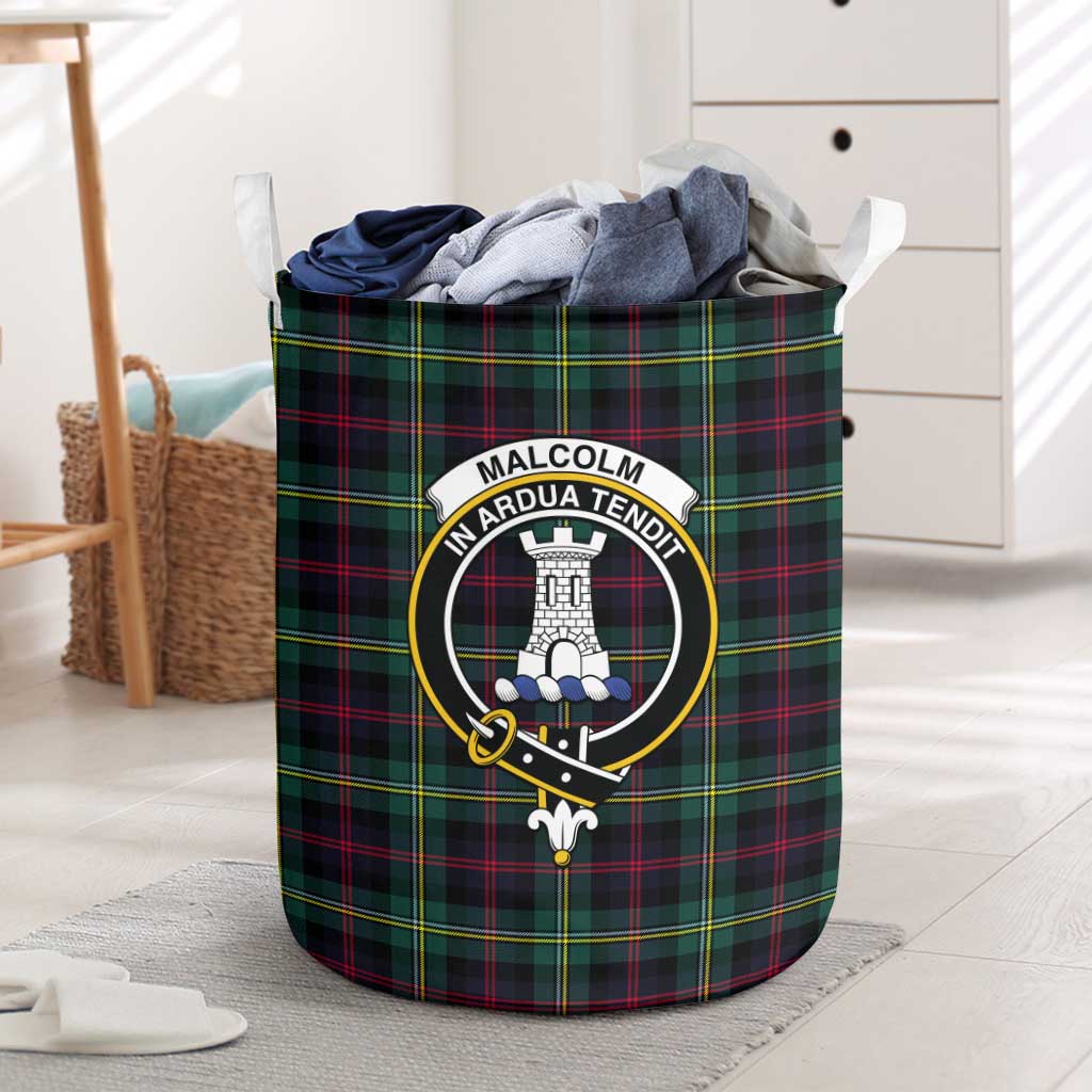 Tartan Vibes Clothing Malcolm Modern Tartan Laundry Basket with Family Crest