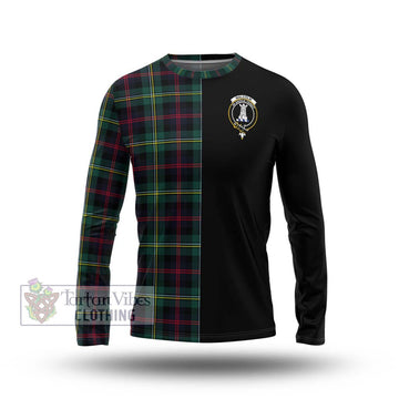 Malcolm Modern Tartan Long Sleeve T-Shirt with Family Crest and Half Of Me Style