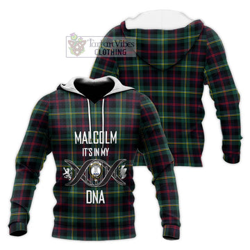 Malcolm Modern Tartan Knitted Hoodie with Family Crest DNA In Me Style