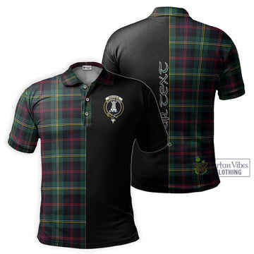 Malcolm Modern Tartan Polo Shirt with Family Crest and Half Of Me Style