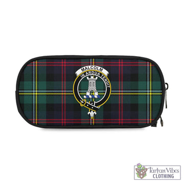 Malcolm Modern Tartan Pen and Pencil Case with Family Crest