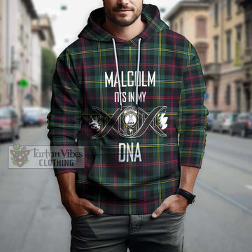 Malcolm Modern Tartan Hoodie with Family Crest DNA In Me Style