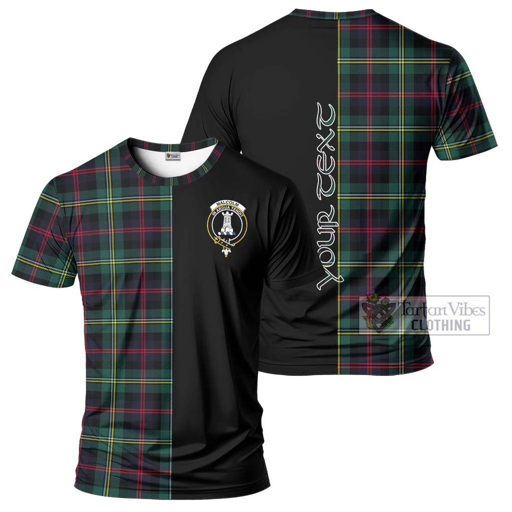 Malcolm Modern Tartan T-Shirt with Family Crest and Half Of Me Style Kid's Shirt - Tartanvibesclothing Shop