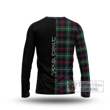 Malcolm Modern Tartan Long Sleeve T-Shirt with Family Crest and Half Of Me Style