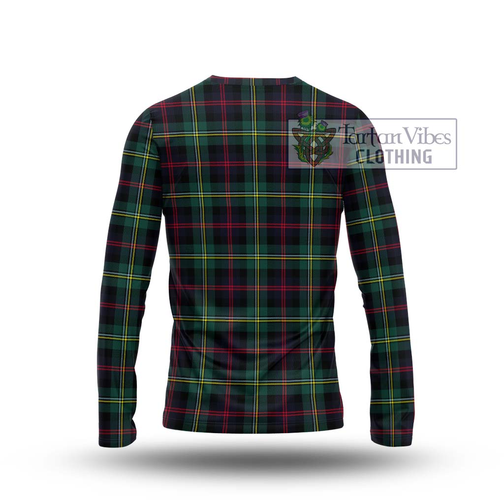 Tartan Vibes Clothing Malcolm Modern Tartan Long Sleeve T-Shirt with Family Crest DNA In Me Style