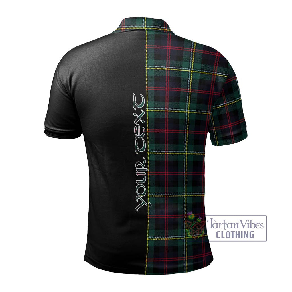 Malcolm Modern Tartan Polo Shirt with Family Crest and Half Of Me Style - Tartanvibesclothing Shop