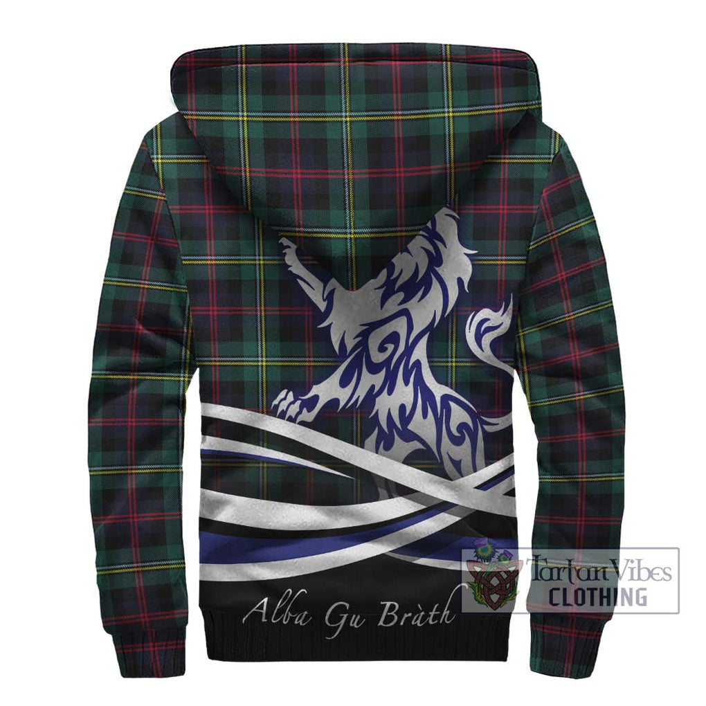 Malcolm Modern Tartan Sherpa Hoodie with Alba Gu Brath Regal Lion Emblem - Tartanvibesclothing Shop