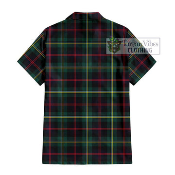 Malcolm Modern Tartan Short Sleeve Button Shirt with Family Crest DNA In Me Style