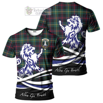 Malcolm Modern Tartan Cotton T-shirt with Alba Gu Brath Regal Lion Emblem