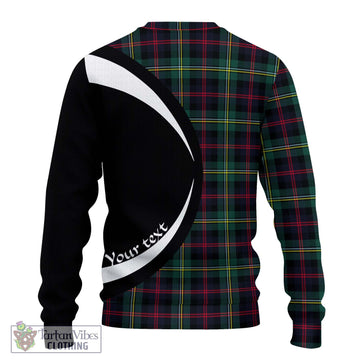 Malcolm Modern Tartan Ugly Sweater with Family Crest Circle Style