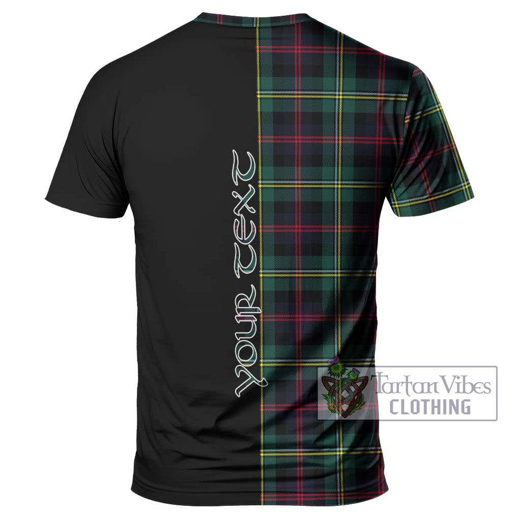 Malcolm Modern Tartan T-Shirt with Family Crest and Half Of Me Style - Tartanvibesclothing Shop