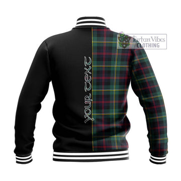 Malcolm Modern Tartan Baseball Jacket with Family Crest and Half Of Me Style