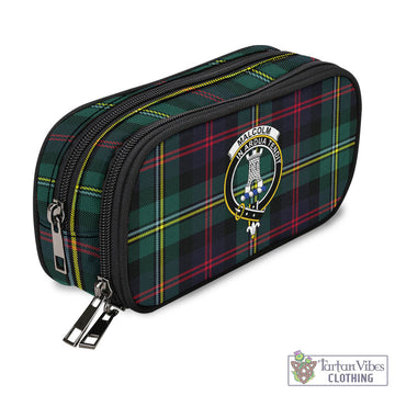 Malcolm Modern Tartan Pen and Pencil Case with Family Crest