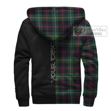 Malcolm Modern Tartan Sherpa Hoodie with Family Crest and Half Of Me Style