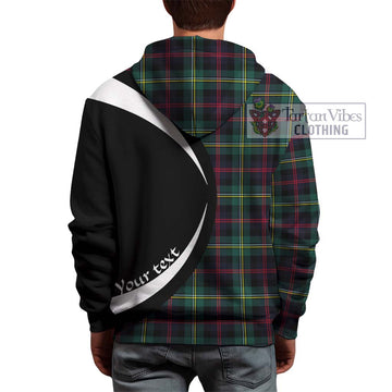 Malcolm Modern Tartan Hoodie with Family Crest Circle Style