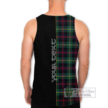 Malcolm Modern Tartan Men's Tank Top with Family Crest and Half Of Me Style