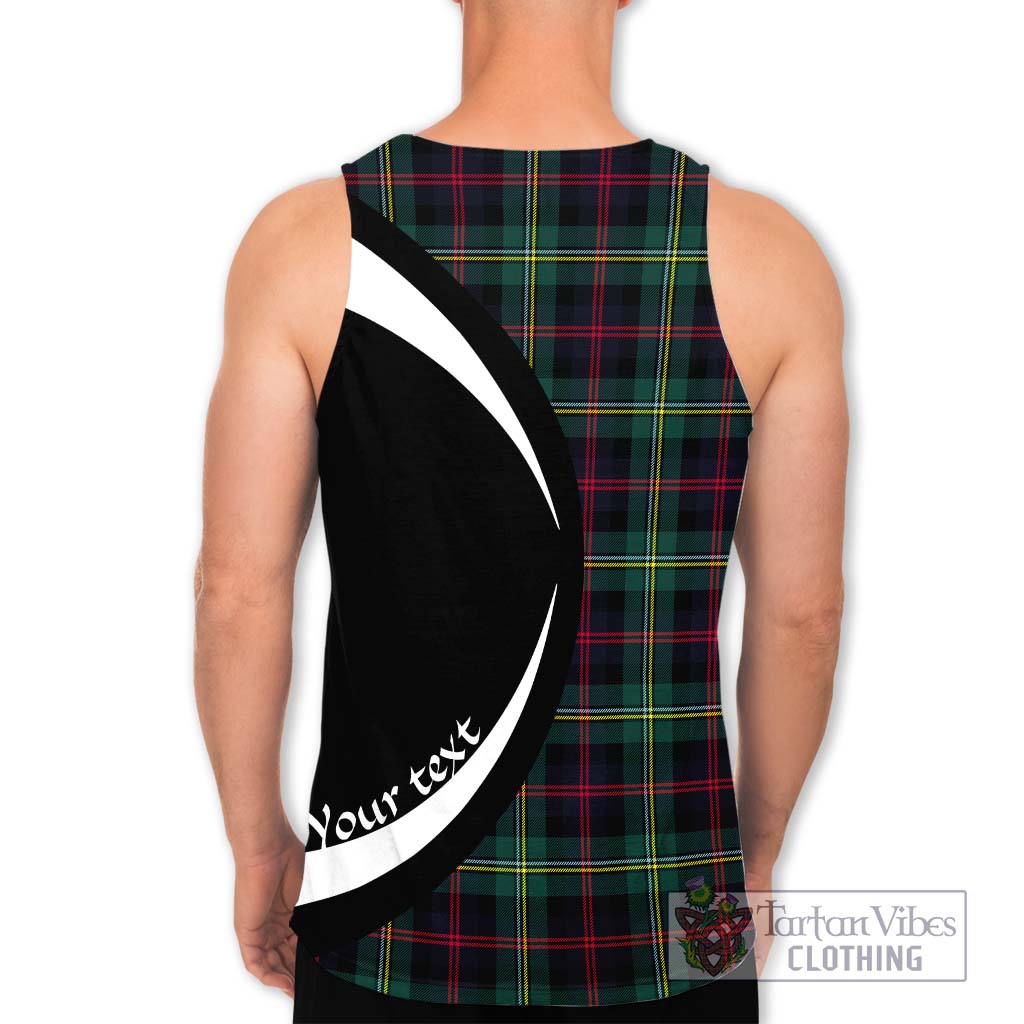 Malcolm Modern Tartan Men's Tank Top with Family Crest Circle Style - Tartan Vibes Clothing