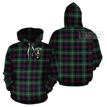 Malcolm Modern Tartan Cotton Hoodie with Family Crest