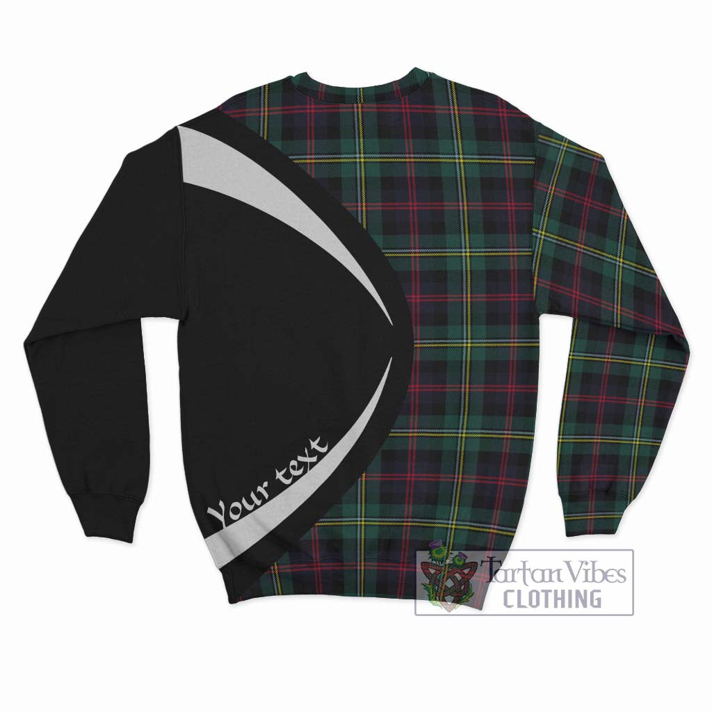 Malcolm Modern Tartan Sweatshirt with Family Crest Circle Style - Tartan Vibes Clothing