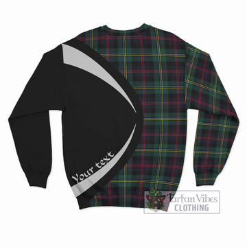 Malcolm Modern Tartan Sweatshirt with Family Crest Circle Style