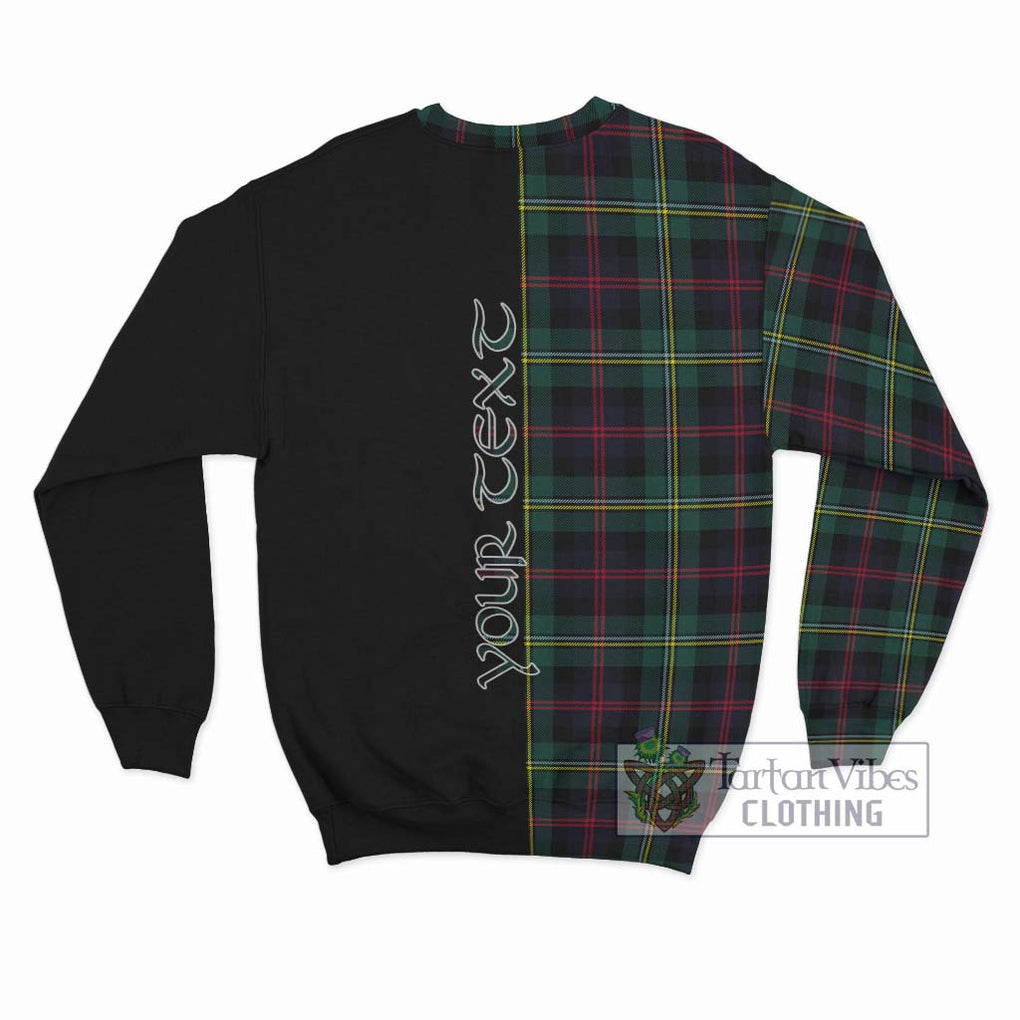 Malcolm Modern Tartan Sweatshirt with Family Crest and Half Of Me Style - Tartanvibesclothing Shop