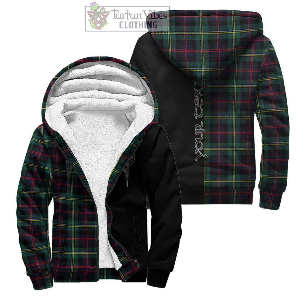 Malcolm Modern Tartan Sherpa Hoodie with Family Crest and Half Of Me Style Unisex - Tartanvibesclothing Shop