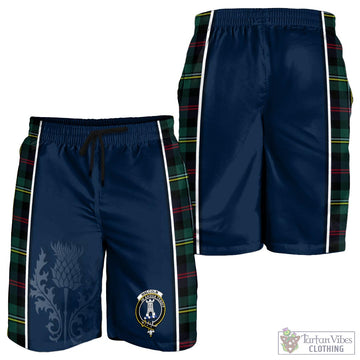Malcolm Modern Tartan Men's Shorts with Family Crest and Scottish Thistle Vibes Sport Style