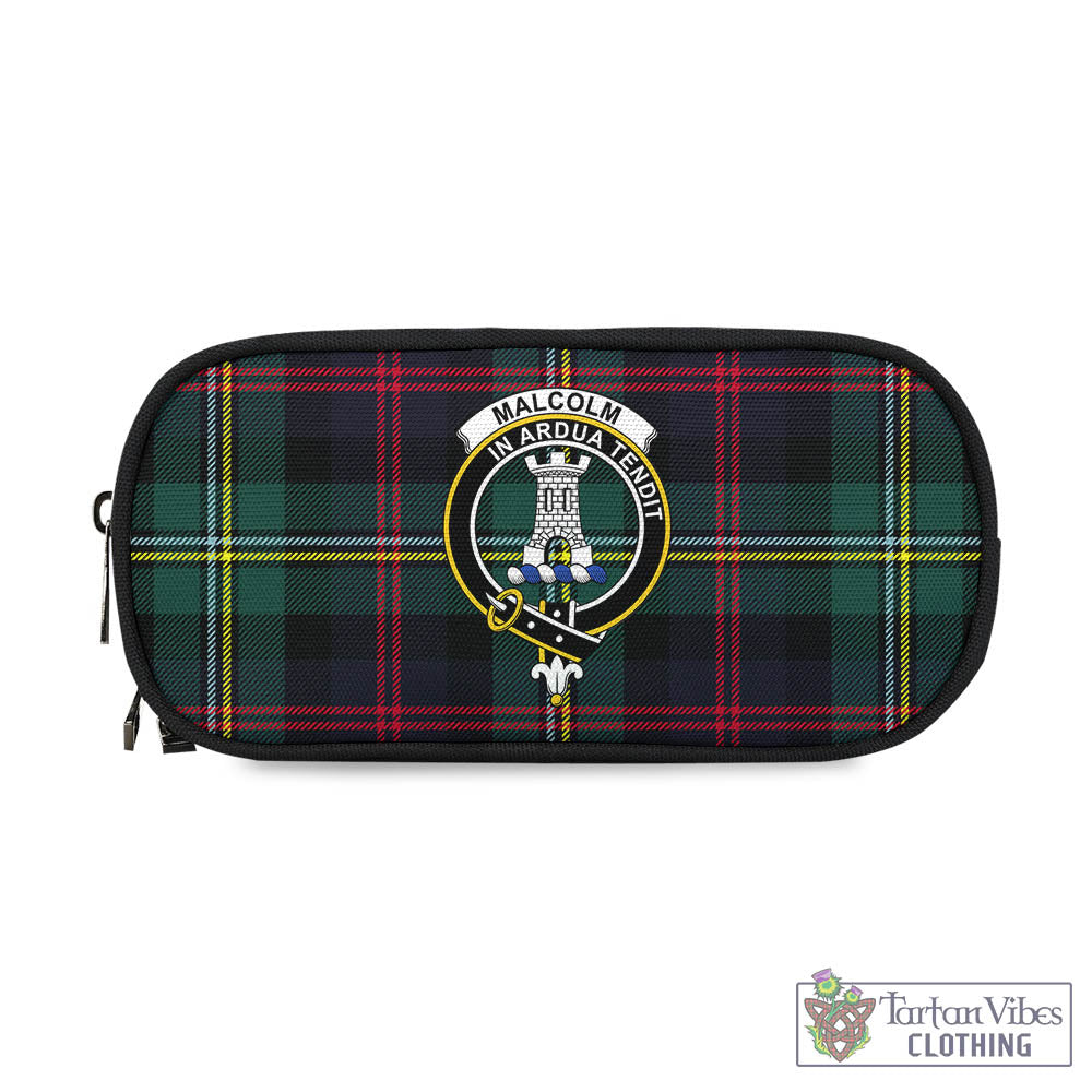 Tartan Vibes Clothing Malcolm Modern Tartan Pen and Pencil Case with Family Crest
