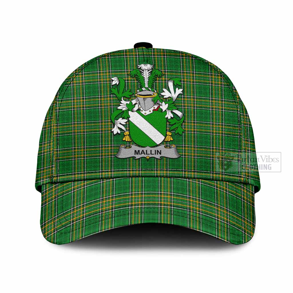 Tartan Vibes Clothing Mallin Irish Clan Tartan Classic Cap with Coat of Arms