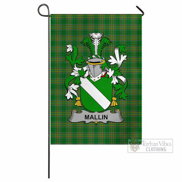 Mallin Irish Clan Tartan Flag with Coat of Arms