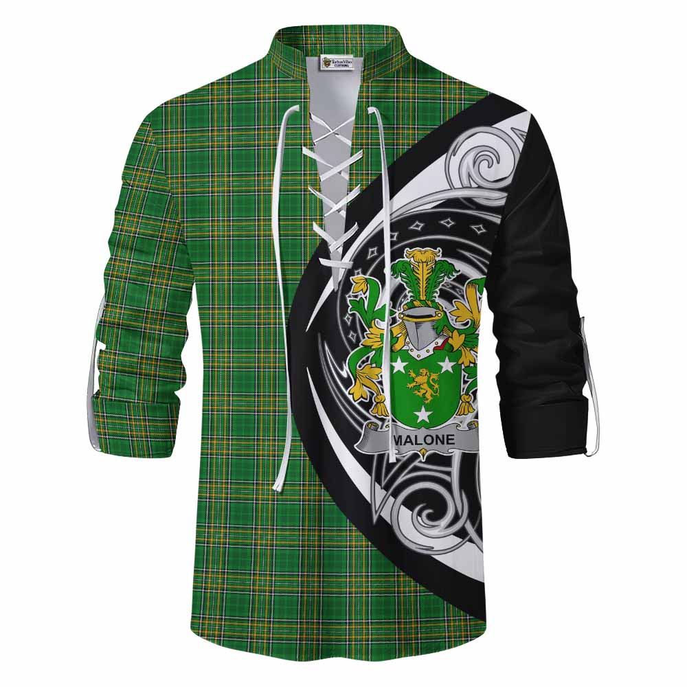 Malone Irish Clan Ghillie Kilt Shirt Celtic Circle Style Men - Tartan Vibes Clothing