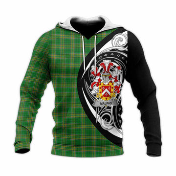 Malpas Irish Clan Knitted Hoodie Celtic Circle Style Unisex Knitted Pullover Hoodie - Tartan Vibes Clothing
