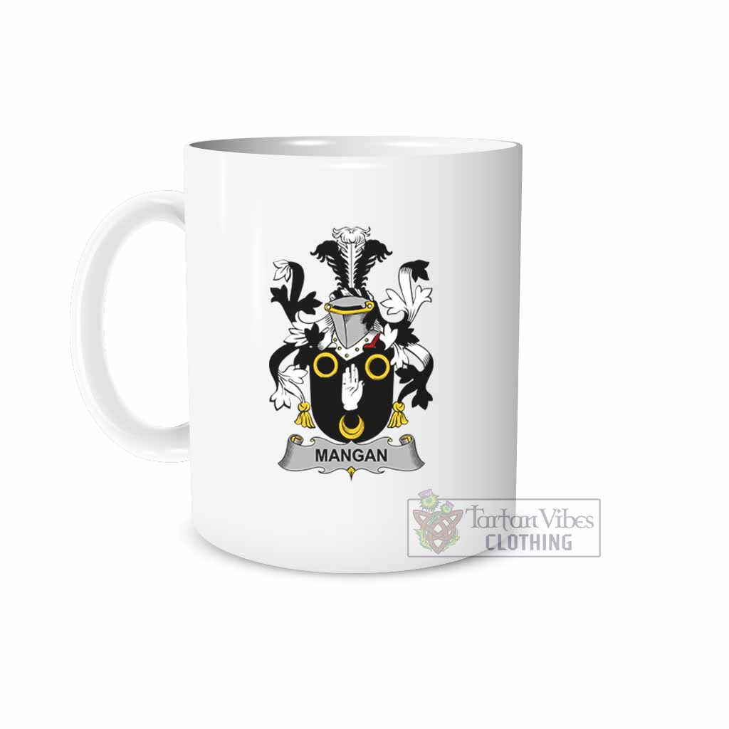Mangan Irish Clan Coat of Arms Ceramic Mug White - 2D-tartanvibesclothing