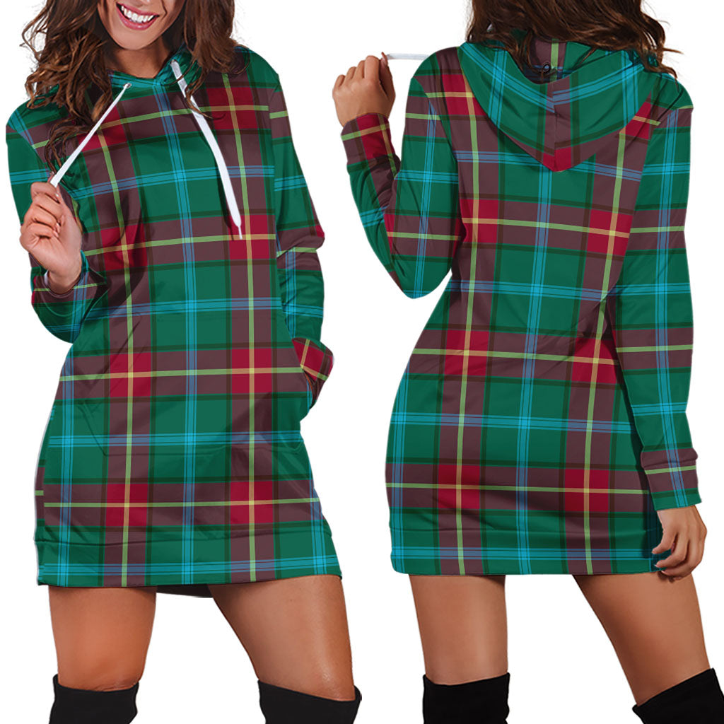 Manitoba Province Canada Tartan Hoodie Dress - Tartan Vibes Clothing